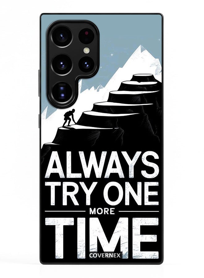 Covernex Samsung Galaxy S24 Ultra Protective Case Cover Printed Featuring Always Try One More Time - Image 2